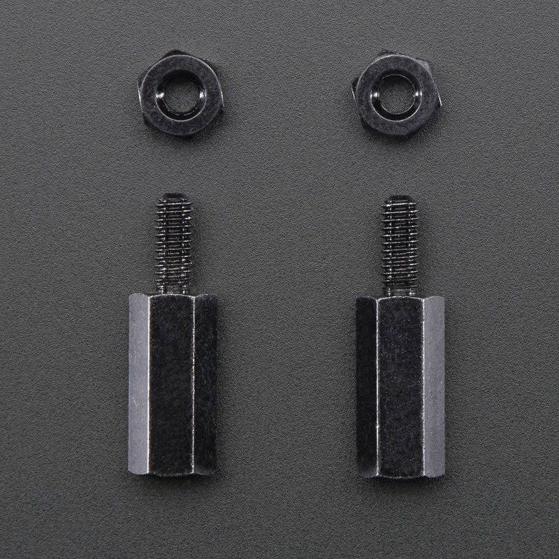 Brass M2.5 Standoffs for Pi HATs – Black Plated – Pack of 2