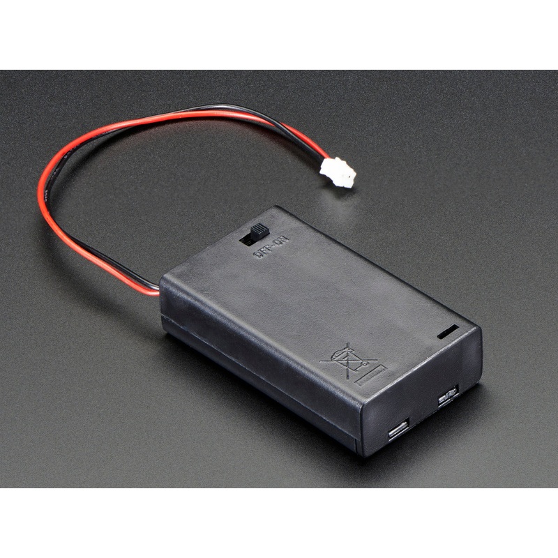 3 x AAA Battery Holder with On/Off Switch and 2-Pin JST