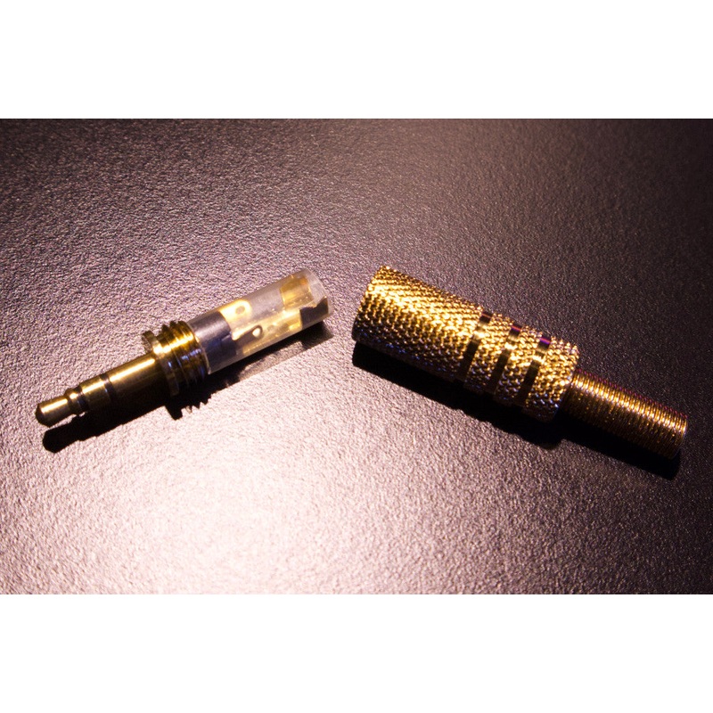 3.5mm Stereo Gold Metal Jack Plug