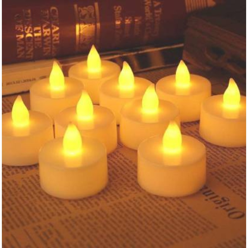 Festival Decorative – LED Tealight Candles, Diwali (White, 24 Pcs)