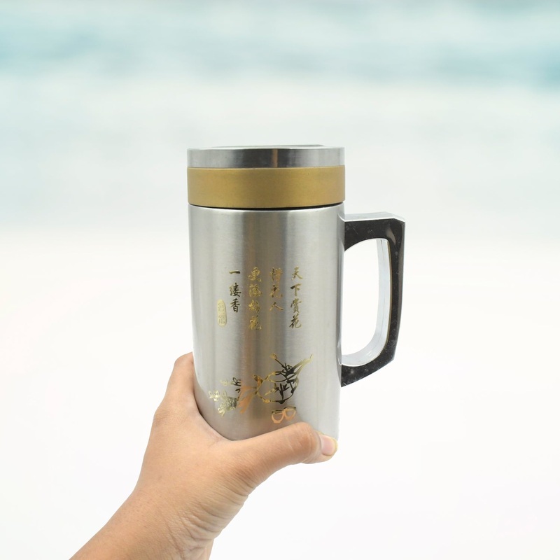Multifunctional Double-Wall Thermos Water Bottles, Spill Proof with Leakproof Drinking Cup for Office Mug, Home, Travel, School, Tumbler (400ml)